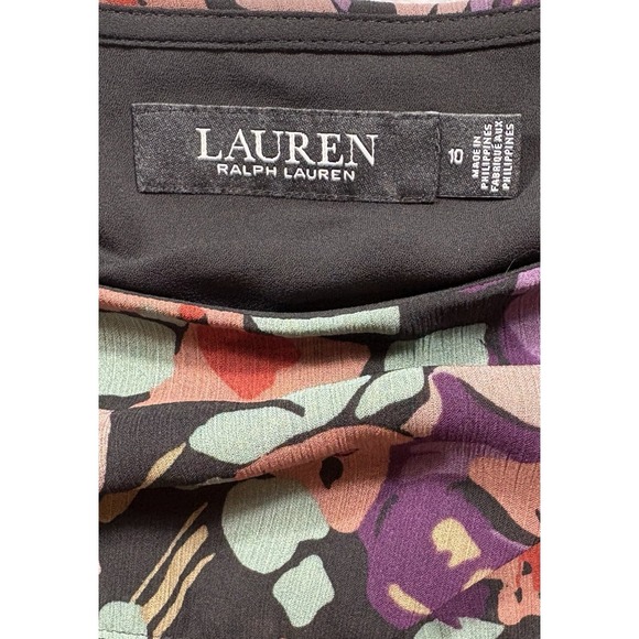 Lauren Ralph Lauren Black Label Women's Floral Crinkle Maxi Skirt Size 10 - 539 - Picture 4 of 8